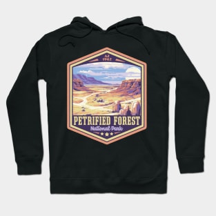 Petrified Forest National Park Vintage WPA Style Outdoor Badge Hoodie